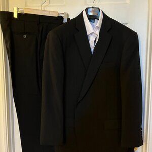 Fariani Platinum Black Dress Jacket and Pants Size 40 R